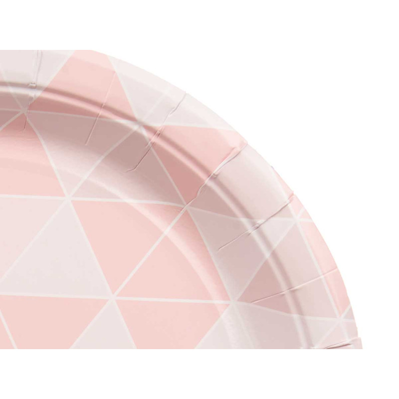 SET 6 PAPER PLATES 22CM DIAMONDS ASSORT 2