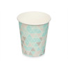 SET 12 PAPER GLASSES 240ML DIAMONDS ASSORT 2