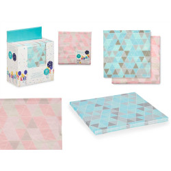 SET 12 TOVAGLIOLI CARTA DOUBLE FACE ROMBI ASSORT 2