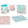 SET 12 DOUBLE-SIDED PAPER NAPKINS DIAMONDS ASSORT2