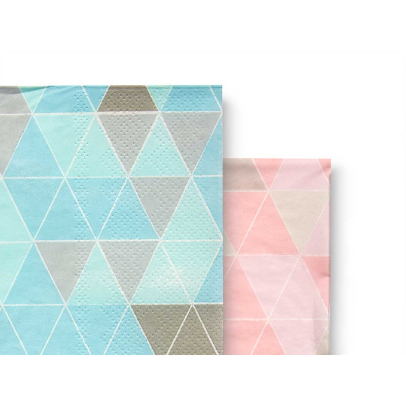 SET 12 DOUBLE-SIDED PAPER NAPKINS DIAMONDS ASSORT2