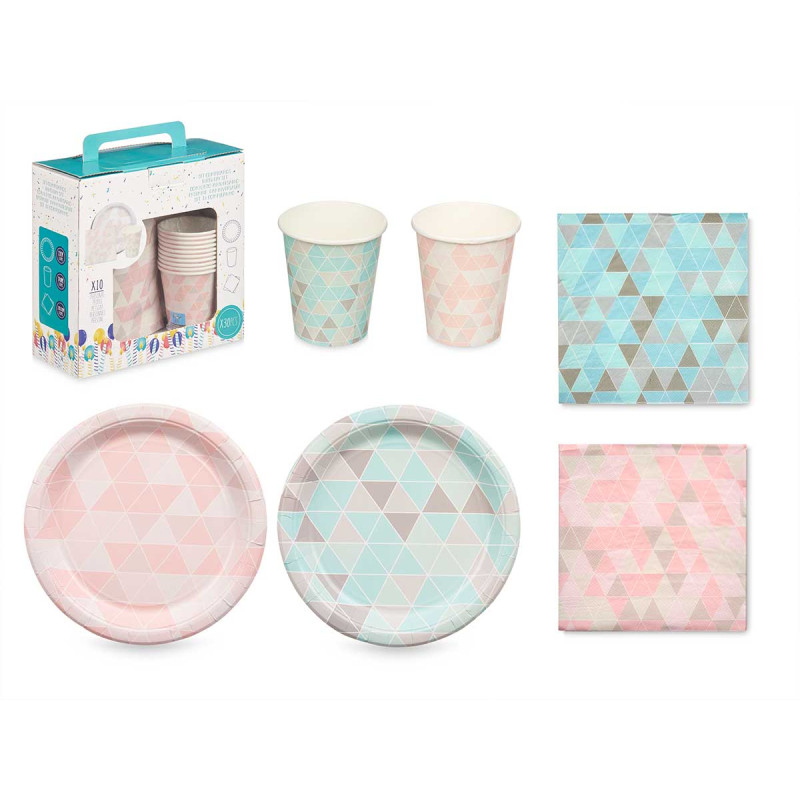 SET 30 PZS CUMPLEAÑOS ROMBOS SURT 2