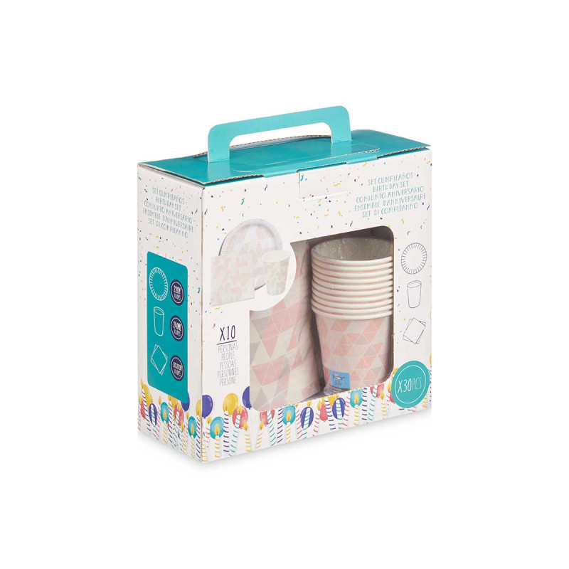 SET 30 PZS CUMPLEAÑOS ROMBOS SURT 2