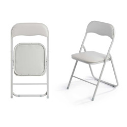 SEDIA PIEGHEVOLE PVC GRIGIA