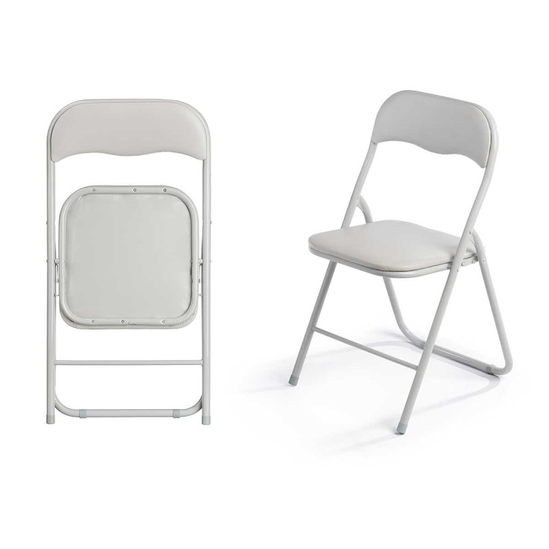 FOLDING CHAIR PVC GREY