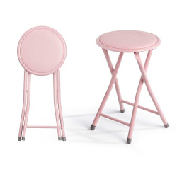 SGABELLO PIEGHEVOLE PVC ROSA