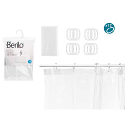 TENDA BAGNO TRASPARENTE LISCIA 180X180CM
