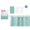 CORTINA WC TRANSPARENTE VERDE AZULADO 180X180CM