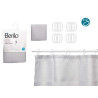 POLYESTER BATHROOM CURTAIN GREY DOTS 180x180cm