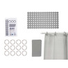 SET BAGNO TENDA PEVA E TAPPETINO DOCCIA GRIGIO