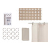 SET BAGNO TENDA PEVA E TAPPETINO DOCCIA BEIGE