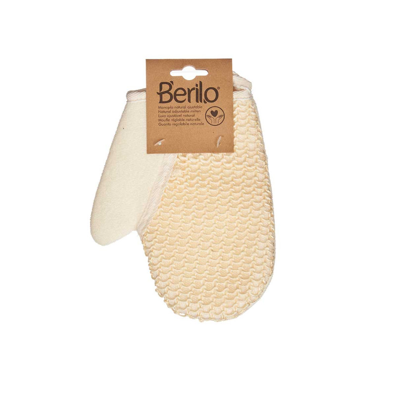 NATURAL ADJUSTABLE BRAIDED MITTEN