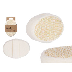 BRAIDED OVAL SPONGE WITH HANDLE NATURAL