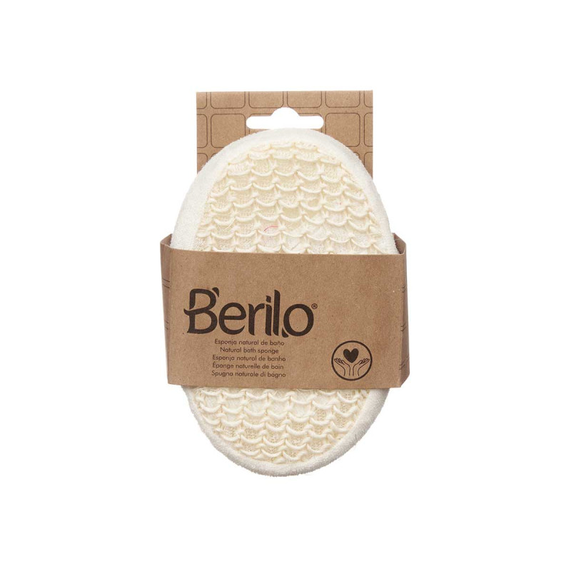 BRAIDED OVAL SPONGE WITH HANDLE NATURAL