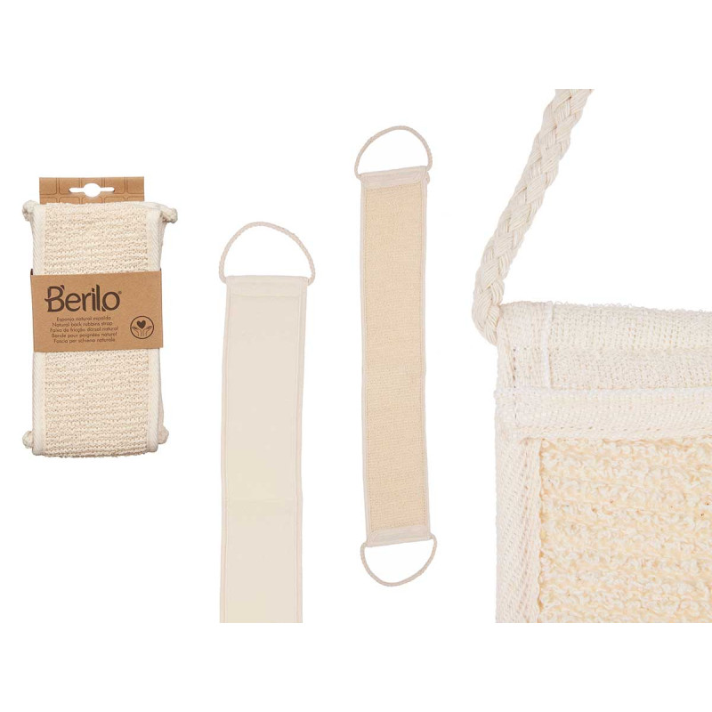 NATURAL FABRIC BACK RUBBING STRAP W HANDLES