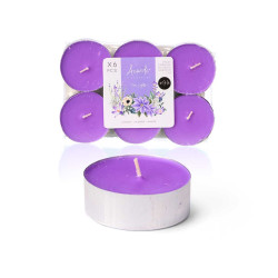 SET 6 TEA LIGHT MAXI 9 H LAVANDA