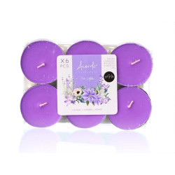 CONJ 6 VELAS TEALIGHTS MAXI 9 H LAVANDA