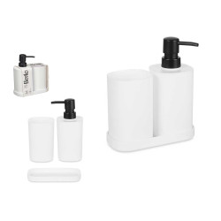 SET 3 PZ BAGNO PLASTICA BIANCO
