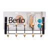 PERCHA METAL 10 GANCHOS MADERA NEGRO