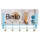 PERCHA METAL 10 GANCHOS MADERA AZUL