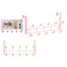 APPENDINO METALLO 10 GANCI LEGNO ROSA
