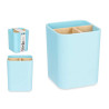ORGANISEUR CARRÉ 3 COMPARTIMENTS BAMBOU BLEU