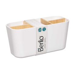 SQUARE ORGANISER 5 COMPARTMENTS BAMBOO WHITE