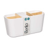 ORGANISEUR CARRÉ 5 COMPARTIMENTS BAMBOU BLANC