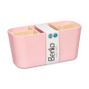 SQUARE ORGANISER 5 COMPARTMENTS BAMBOO PINK