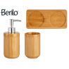 SET BAÑO CERAMICA 2 PZS CAMEL C BANDEJA BAMBU