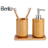 CONJ WC CERAMICA 2 PEÇAS CAMEL COM BANDEJA BAMBU 