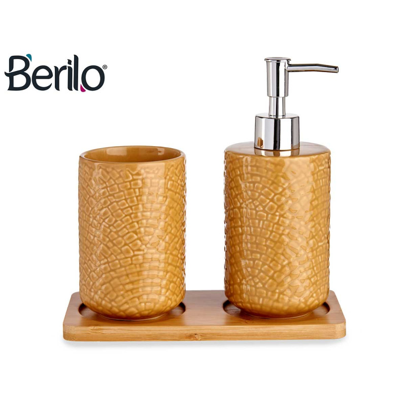 SET BAGNO CERAMICA 2 PEZZI CAMEL CON VASSOIO