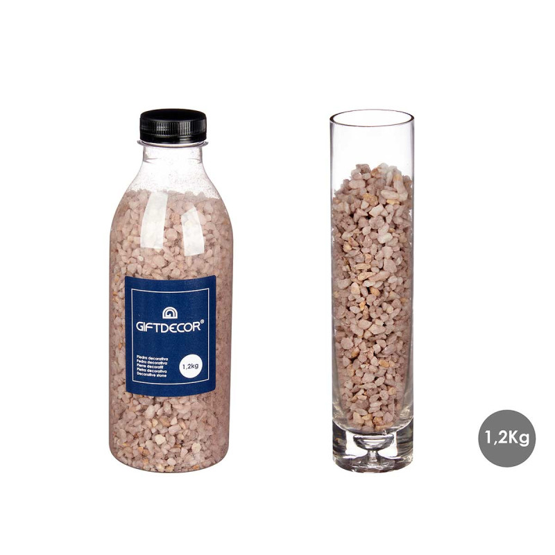 POT DE PIERRE DÉCORATIF 1,2KG BRUN