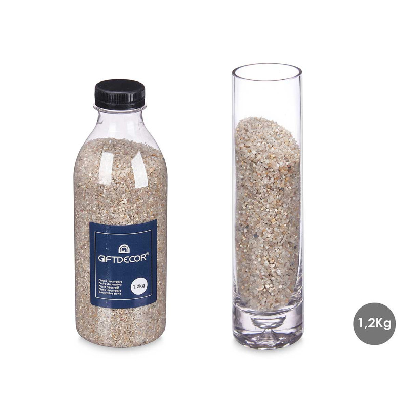 DECORATIVE STONE POT 1,2KG NATURAL