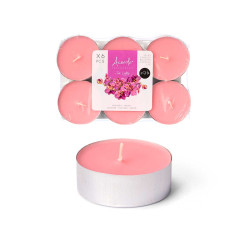 SET 6 TEA LIGHT MAXI 9 H ORCHIDEA