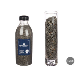 DECORATIVE STONE POT 1,2KG BLACK