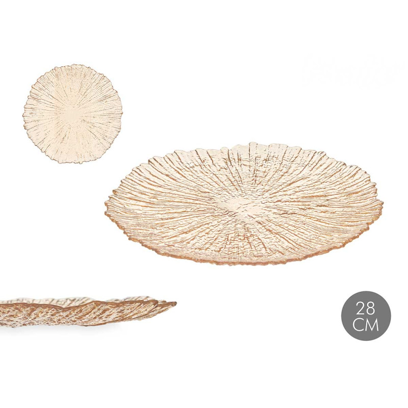 PLATO LLANO 28CM AMBAR