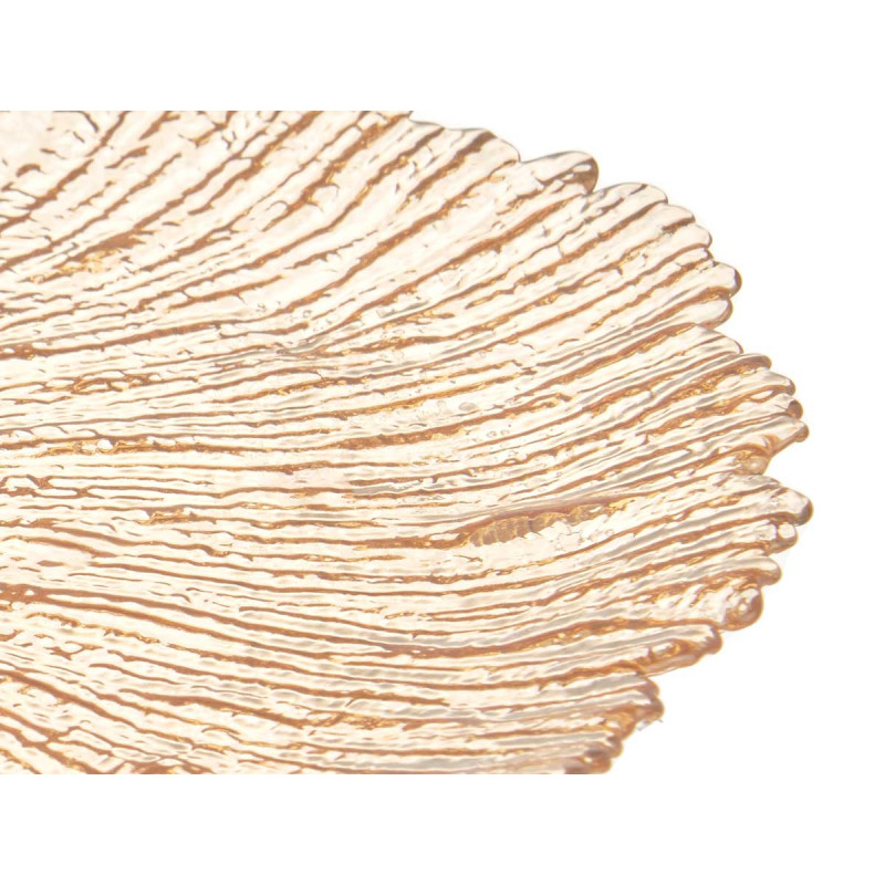 CHARGER PLATE 32 CM AMBER