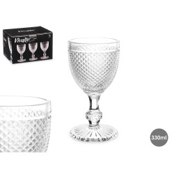 BICCHIERE DIAMANTE VINO TRASP 330 ML