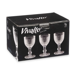 BICCHIERE DIAMANTE VINO TRASP 330 ML