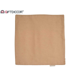 CAPA ALMOFADA COM FECHO 45X45CM BEGE