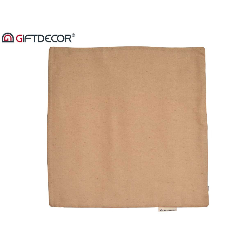 CAPA ALMOFADA COM FECHO 45X45CM BEGE