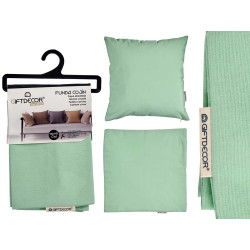 CAPA ALMOFADA COM FECHO 45X45CM VERDE 