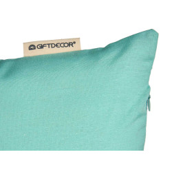 45X45CM PILLOW CASE WITH ZIP TURQUOISE 