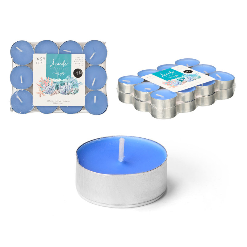 SET 24 BOUGIES CHAUFFE PLAT 4 HEURES OCEAN