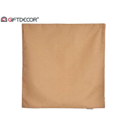 60X60CM PILLOW CASE WITH ZIP BEIGE 