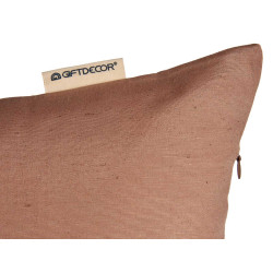 FEDERA CUSCINO CERNIERA 60X60CM MARRONE