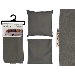 60X60CM PILLOW CASE WITH ZIP ANTHRACITE 