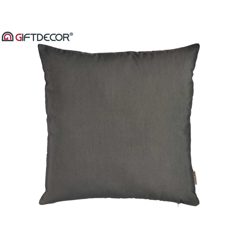 HOUSSE OREILLER FERMETURE ECLAIR 60X60 ANTHRACITE 