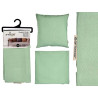 60X60CM PILLOW CASE WITH ZIP GREEN 